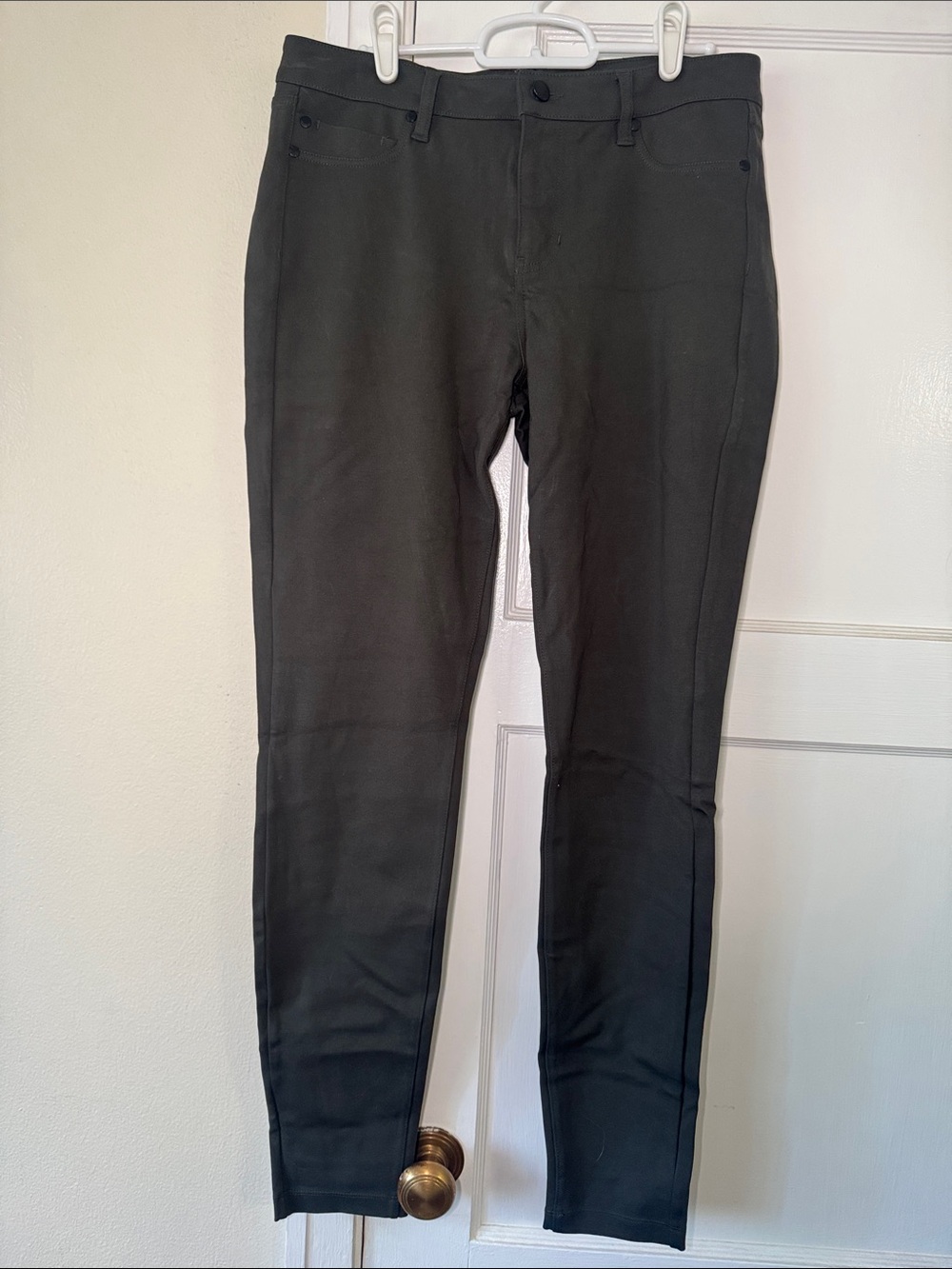 Liverpool Women's Olive Green Slim Fit stretchy Jeans